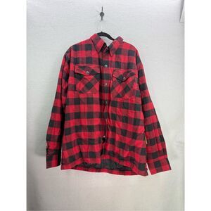 Scorpion Covert Moto Flannel Mens Plaid Full Zip Snap Shirt Size 3XL